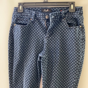 Earl Jeans Skinny Ankle Printed Denim Jeans Size 6